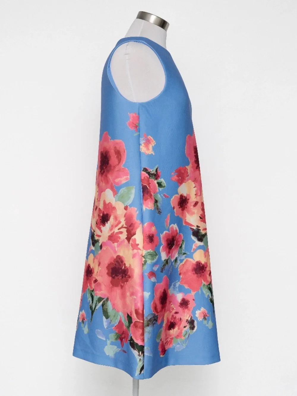 Anne Klein - Sleeveless Floral Print A-Line Shift Dress - Picture 4 of 14